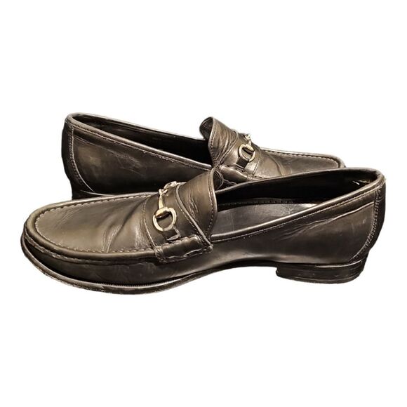 SOLD!! COLE HAAN Black Leather Horsebit Loafer Slip Ons - Size 10 1/2 - Picture 3 of 10